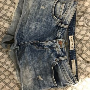 Two different jean shorts.